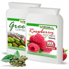 Raspberry Ketone 600mg & Green Coffee Bean 6000mg (60) Capsules