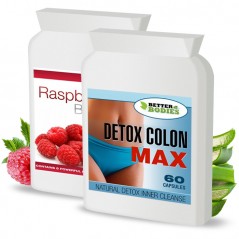 Raspberry Ketone Burn Plus™ & Detox Max™ Colon Cleanse Pack