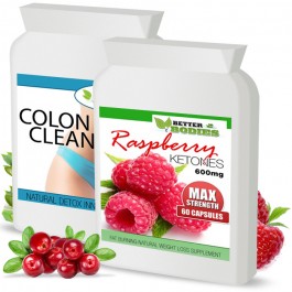 Raspberry Ketone 600mg Colon Cleanse Max Combo Pack