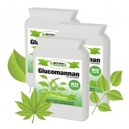 Konjac Glucomannan Fibre 500mg 1 month supply (180 capsules)